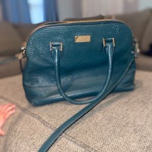 Emerald green Kate spade purse and wallet